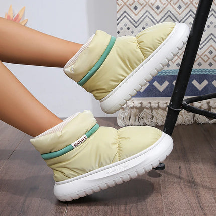 Women's Winter Warm Cotton Padded Shoes Thick Sole Down Waterproof Snow Boots for Women 2024 Non Slip Platform Ankle Botas Mujer