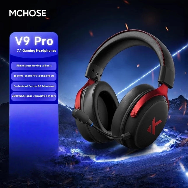 Mchose V9 Pro Gaming Headset Overhead Wireless Bluetooth Computer Gaming Headphones With Microphone Portable Audio Video Devices