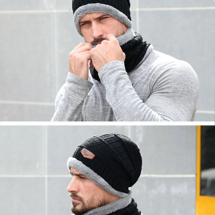 Winter Hats For Men Skullies Beanie Hat Winter Cap Men Women Wool Scarf Caps Balaclava Mask Bonnet Knitted Hat Gorras