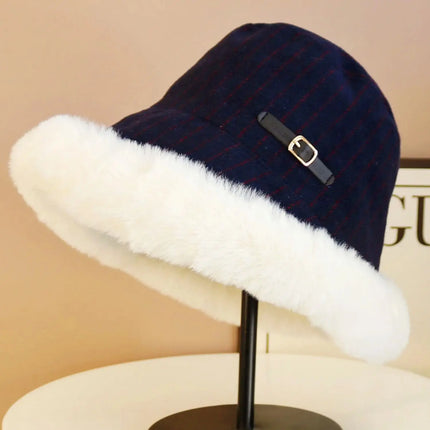 2025 new hat for women in winter plus velvet fisherman hat warm windproof ear protection Lei Feng hat for women in autumn and wi