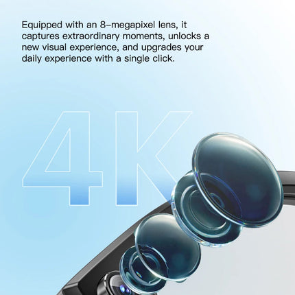 LIGE AI Smart Glasses 4K HD Camera 32GB Memory BT Call Voice Assistant Translate Touch Control Music Player sunglasses Men Women