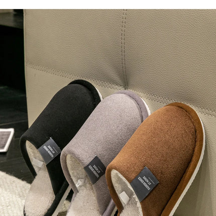 Winter Warm Slippers Men House Non Slip Soft Shoes Comfortable Flat Heel Home Indoor Bedroom Plush Slippers Bedroom Female shoes
