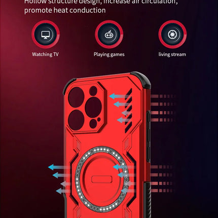 Tough Armor Heat Dissipation Phone Case For iPhone 17  Cover Magnetic Shockproof Shell Cases