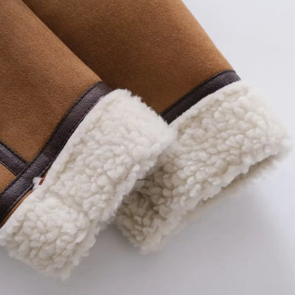 Winter new fur jacket for women fashion versatile suede motorcycle warm jacket