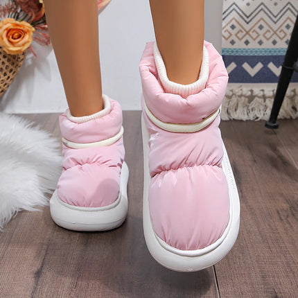 Women's Winter Warm Cotton Padded Shoes Thick Sole Down Waterproof Snow Boots for Women 2024 Non Slip Platform Ankle Botas Mujer