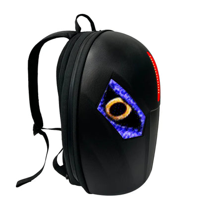 Knight LED Motorcycle Backpack for Men, LED Backpack With DIY Programmable Full Color Screen, Hard Shell Waterproof Helmet Bag