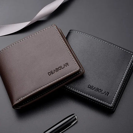 Men's PU Leather Folding Wallet