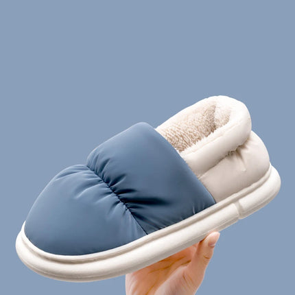 Waterproof Winter Shoes for Men's 2025 New Plush Slippers Women Ankle Boots Warm White Couple Cotton Couples Platform Shoes