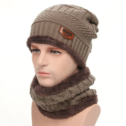 Winter Hats For Men Skullies Beanie Hat Winter Cap Men Women Wool Scarf Caps Balaclava Mask Bonnet Knitted Hat Gorras