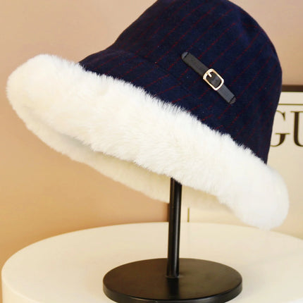 2025 new hat for women in winter plus velvet fisherman hat warm windproof ear protection Lei Feng hat for women in autumn and wi