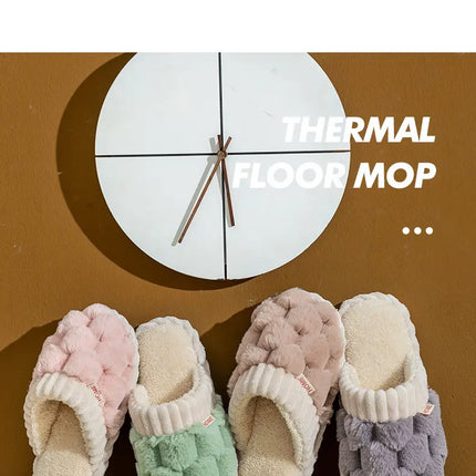 Winter Footwear Flat New Autumn Women Indoor Home Non Slip Versatile House Shoes Warm Plush Cotton Slippers TG06