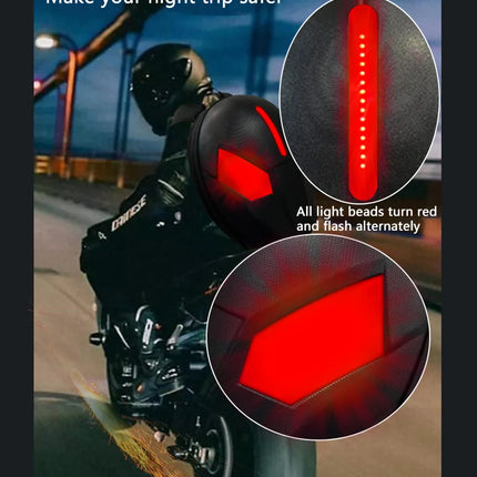 Knight LED Motorcycle Backpack for Men, LED Backpack With DIY Programmable Full Color Screen, Hard Shell Waterproof Helmet Bag