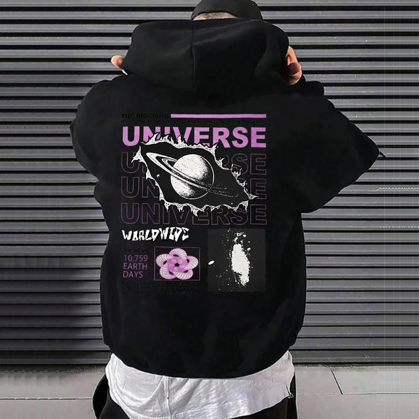 Gothic Men's Hoodie Harajuku Butterfly Print Long Sleeve Pullover Spring Autumn Casual Sweatshirts Streetwear Y2k Clothes Unisex