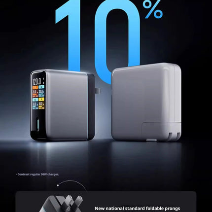 CukTech 10 Ultra GaN Charger 120W MAX Power Adaptor Adaptive Fast Charge Digital Display Mobile Phone Charger Original PD2.0 3.0