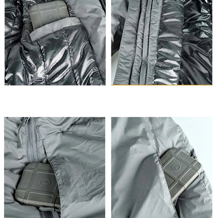 Winter Outdoor Jackets Men Parkas Warm Lightweight Tactics Causal Jacket Heat Reflective Windproof Hiking Coat Windbreaker