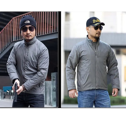 Winter Outdoor Jackets Men Parkas Warm Lightweight Tactics Causal Jacket Heat Reflective Windproof Hiking Coat Windbreaker