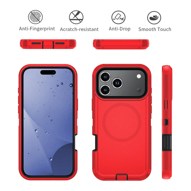 Heavy Duty Rugged Defender Cover for Official IPhone 17 Otter Armor Box for Magesafe Wireless Charge Case