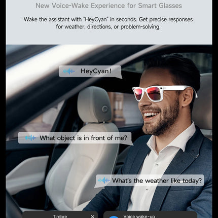 4K AI Smart Glasses 8MP HD Camera Video Bluetooth Call Intelligent Translation 270mAh Battery Voice Assistant Music Sunglasses